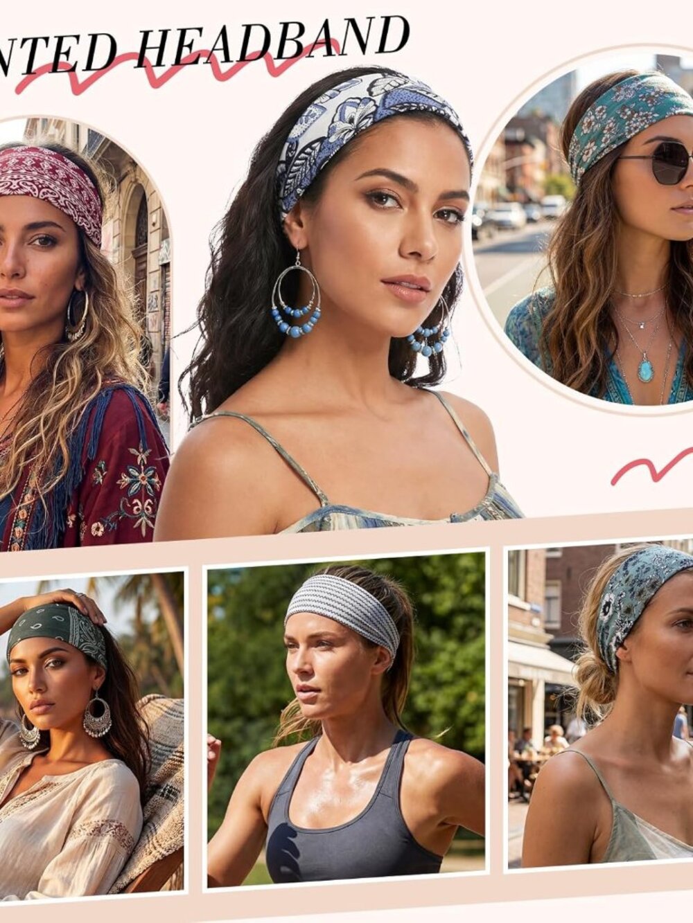 8-Pack Boho Style Women’s Headbands for Any Occasion - Picture 6 of 7